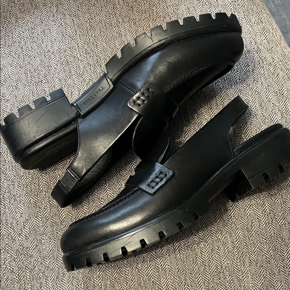 New ECCO Women’s Black Slip-On Loafers, 39 (8) - Picture 5 of 5